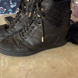 Louis Vuitton high tops leather and suede